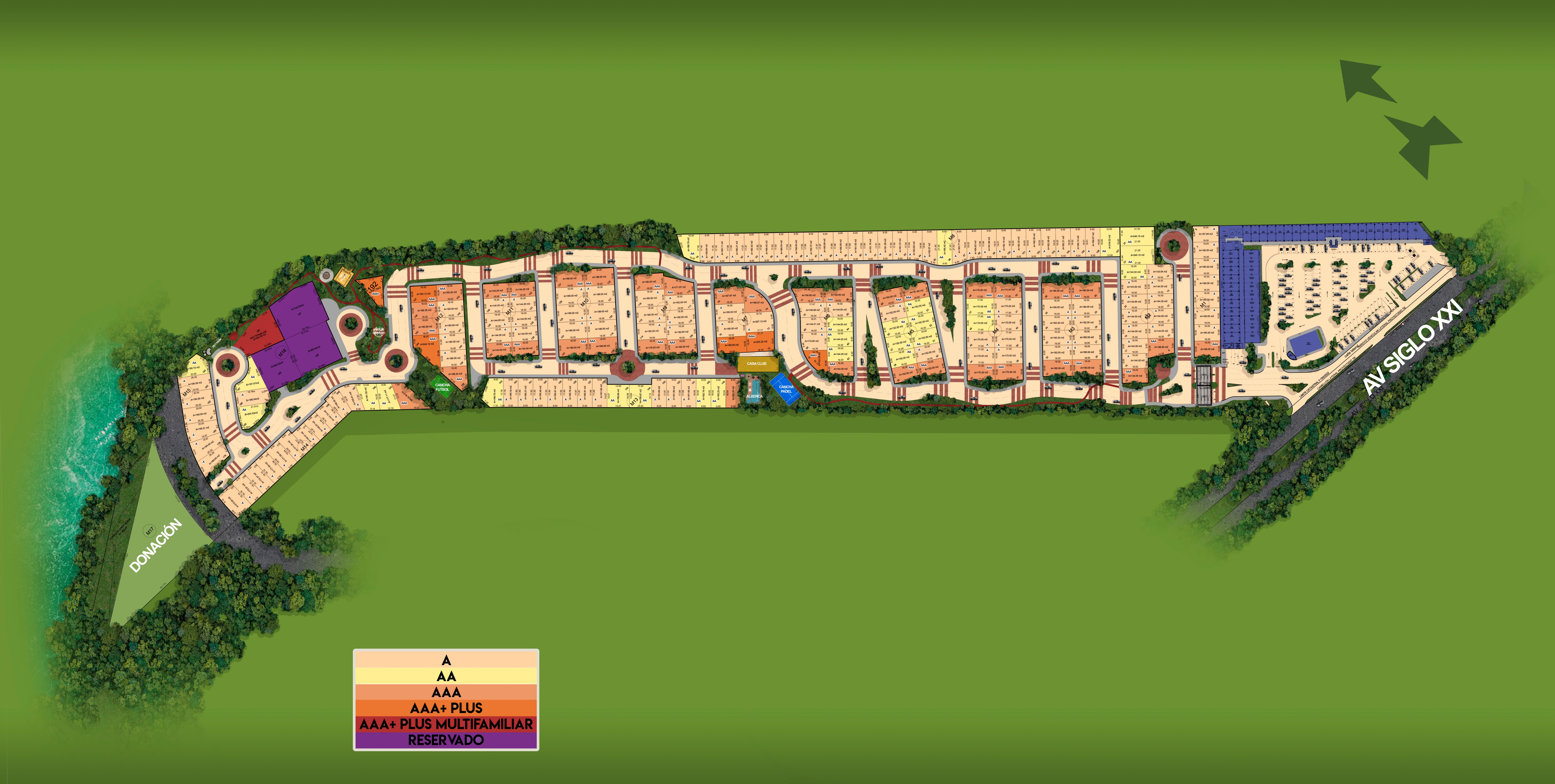 Mapa de lotes disponibles